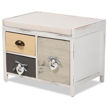Baxton Studio Jacoby Storage Bench with Beige Fabric, , large