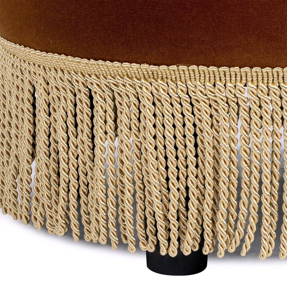 Jennifer Taylor Home Edward Pouf in Burnt Orange, , large