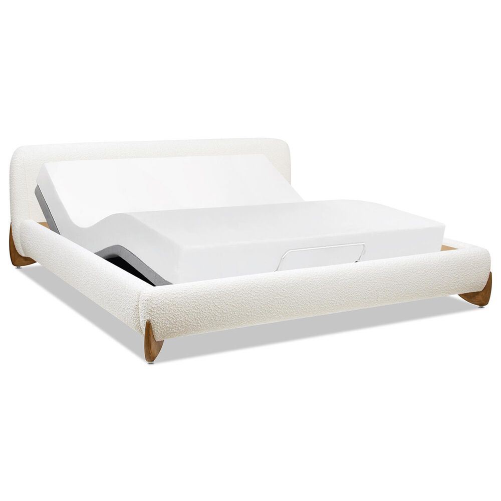 Jennifer Taylor Home Alpine Puffy Modern King Platform Bed in Ivory White, , large