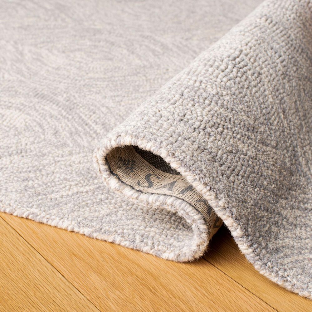 Safavieh Micro-Loop Geometric 2&#39;3&quot; x 7&#39; Silver and Ivory Runner, , large
