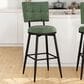Richlands Furniture Beau Adjustable Swivel Stool with Green Upholstery in Black, , large