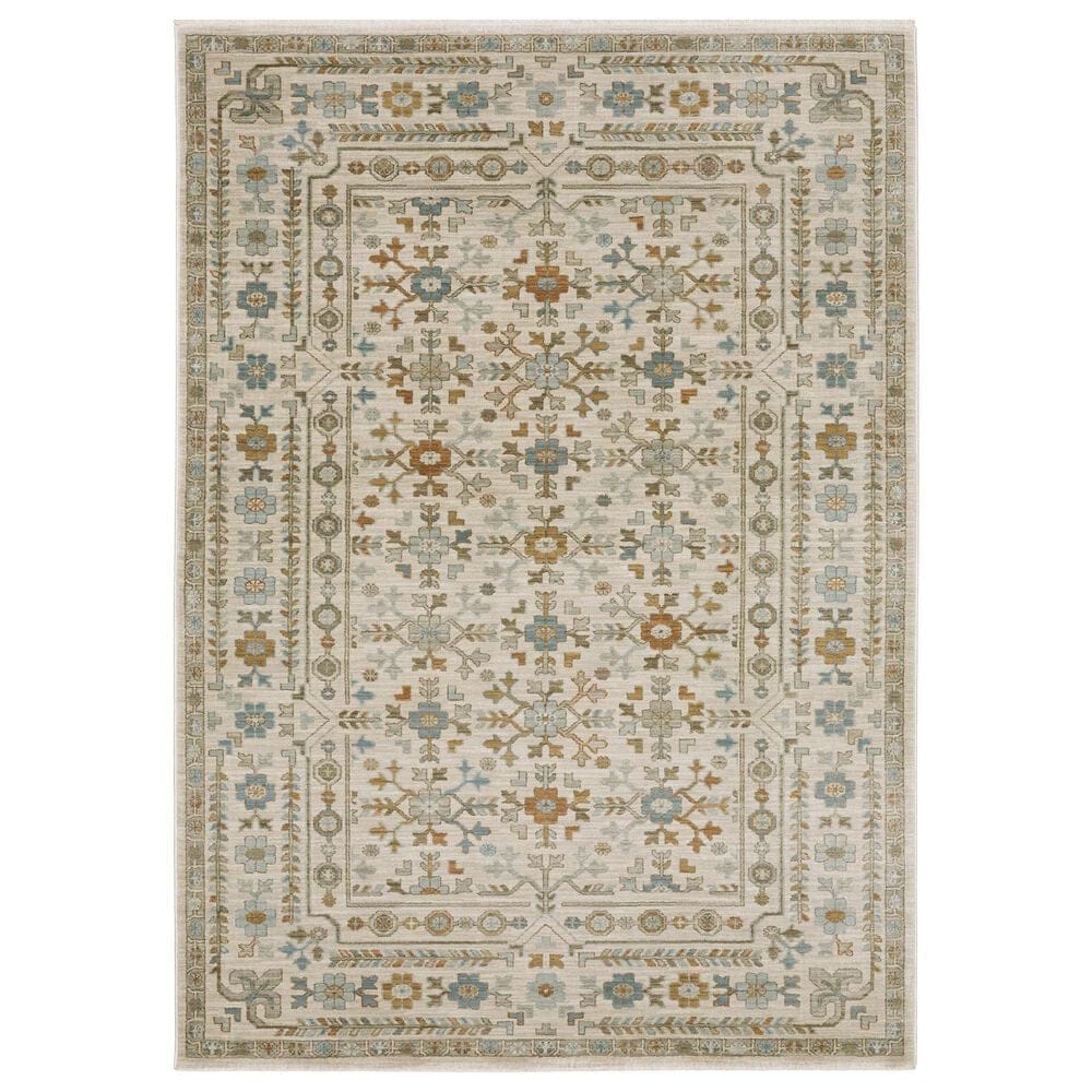 Oriental Weavers Maeve Ivory and Blue 7"10" x 10"10" Area Rug, , large