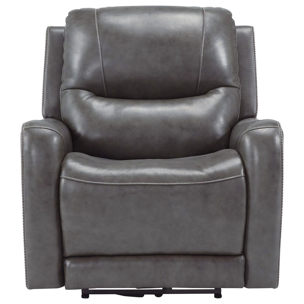 Ashley Galahad Power Zero Wall Recliner in Smoke, , large