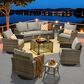 HOMLUX 8-Piece Outdoor Patio Furniture Set in Dark Grey, , large
