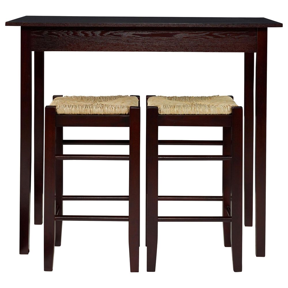 Linden Boulevard Marnie Tavern Pub Table Set in Espresso, , large