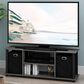 HOMLUX 41.7" Entertainment Center TV Stand with Storage Bins in French Oak Grey and Black, , large