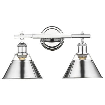 Golden Lighting Orwell CH 2-Light Bath Vanity in Chrome with Chrome Shade, , large