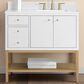 37B Isadore 36" Single Bathroom Vanity Cabinet in Bright White and White Composite Stone Top and Backsplash, , large