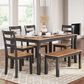 Ashley Gesthaven 5-Piece Rectangular Dining Set in Light Natural and Dark Brown, , large