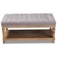 Baxton Studio Lindsey Cocktail Ottoman in Grey, , large