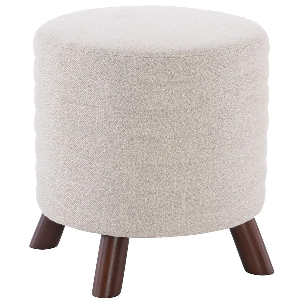 Linden Boulevard Peat Ottoman in Beige, , large