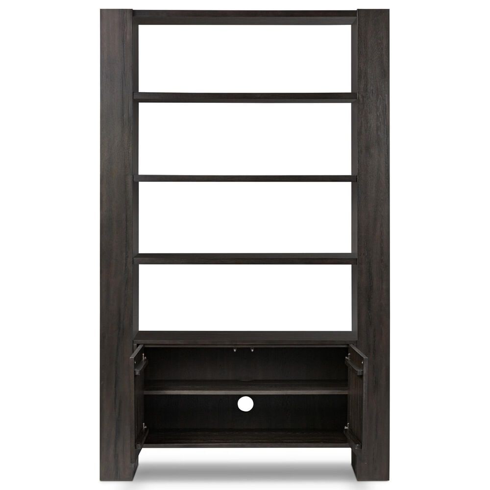 Four Hands Fisher 6-Shelf Bookcase in Smoked Black, , large