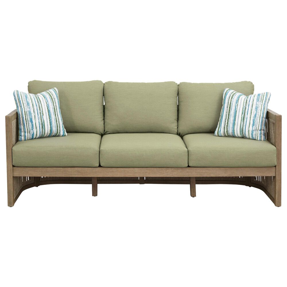 Ashley Serena Shores Patio Sofa in Green, , large