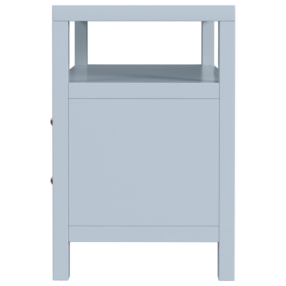 Butler Specialty Company Nora 2-Drawer Wide Nightstand with Open Shelf in Light Blue, , large