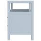 Butler Specialty Company Nora 2-Drawer Wide Nightstand with Open Shelf in Light Blue, , large