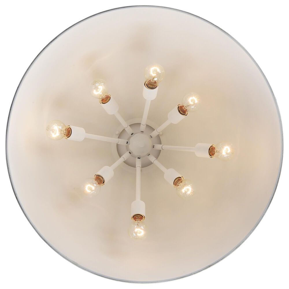 Golden Lighting Alison 8-Light Pendant with Weathered Black Shade in Vintage Gold, , large