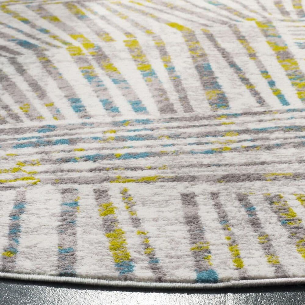 Safavieh Skyler SKY191G 6&#39;7&quot; Round Grey and Green Area Rug, , large