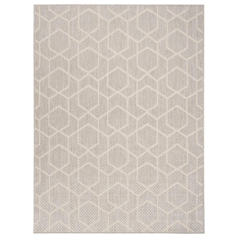 Nourison Horizon HOZ01 Grey 4&#39; x 6&#39; Indoor/Outdoor Area Rug, , large