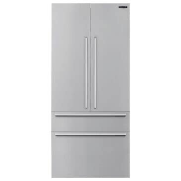 Signature Kitchen Suite Transitional Panel Kit for 36" French Door Refrigerator in Satin Stainless Steel, , large