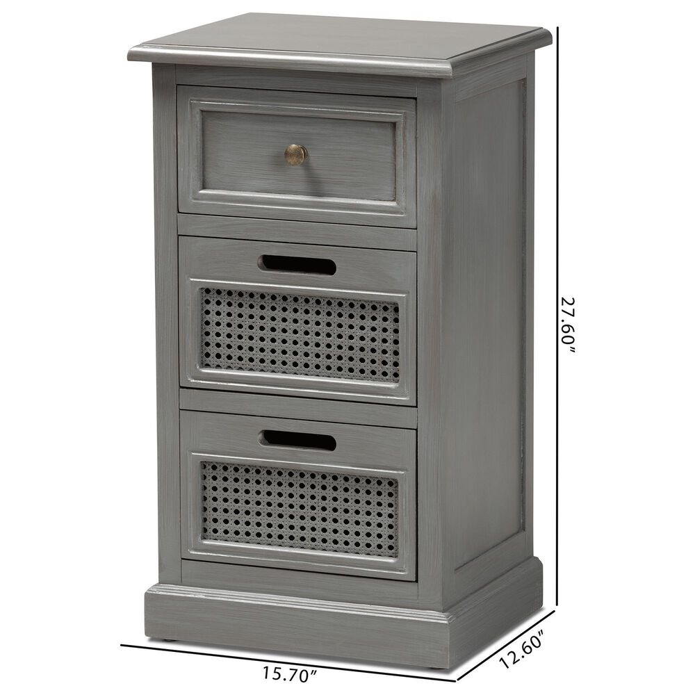 Baxton Studio Sheldon End Table in Grey, , large