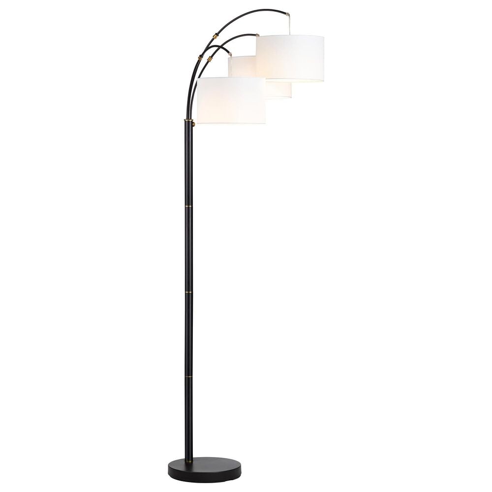 Crestview Collection Claremont Floor Lamp in Black, , large