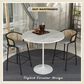 Leisuremod Verve 48" Round Bar Height Dining Table with Resin Top in White - Table Only, , large