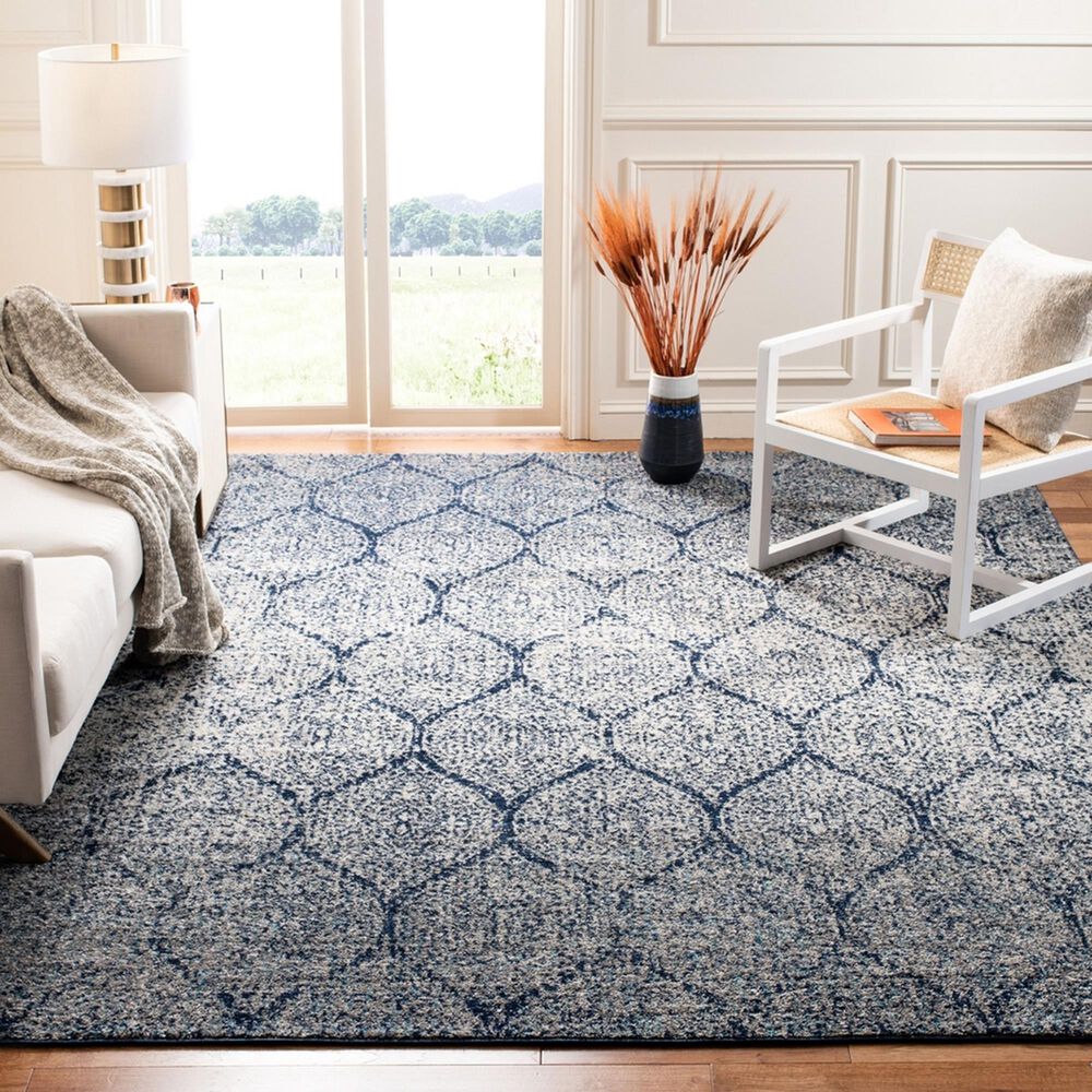 Safavieh Madison MAD604G 12&#39; x 15&#39; Navy and Silver Area Rug, , large