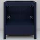Lexora Home Jacques 30" Single Bathroom Vanity in Navy Blue with 2 cm White Quartz Top and Rectangular Sink, , large
