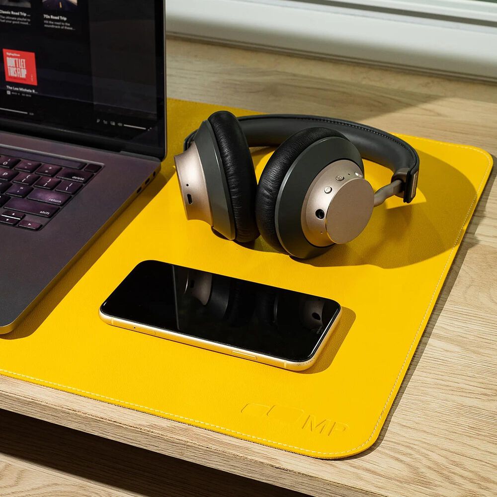 Mobile Pixels Desk Mat in Racing Yellow, , large