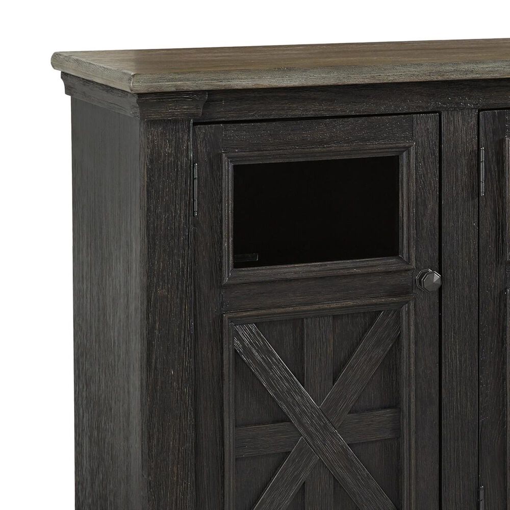 Ashley Tyler Creek Extra Large 74.25&quot; TV Stand in Black and Gray, , large