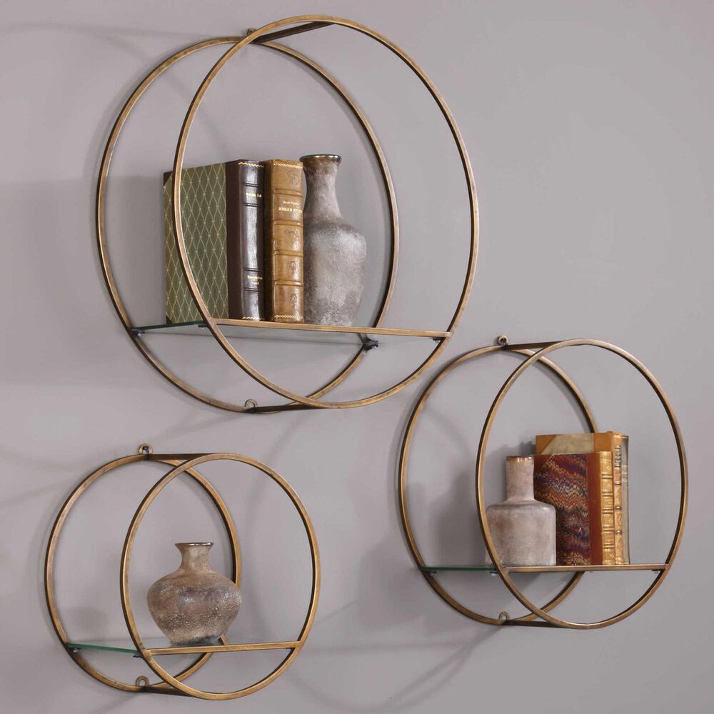 Uttermost Ellison Drum Cage Shelves (Set of 3), , large