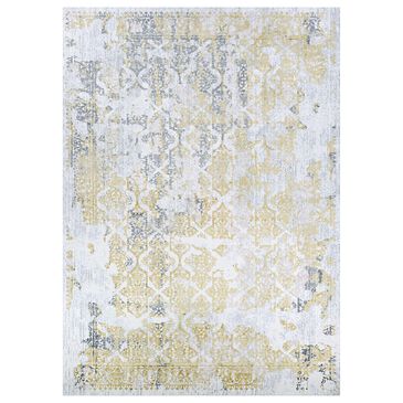 Couristan Calinda Grand Damask 6"6" x 9"6" Gold, Silver and Ivory Area Rug, , large