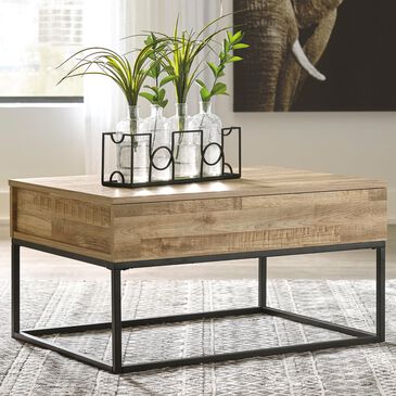 Signature Design by Ashley Gerdanet Lift Top Coffee Table in Natural, , large
