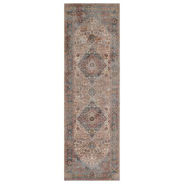 Momeni Izmir 2"6" x 8" Blue, Cream and Rust Runner, , large