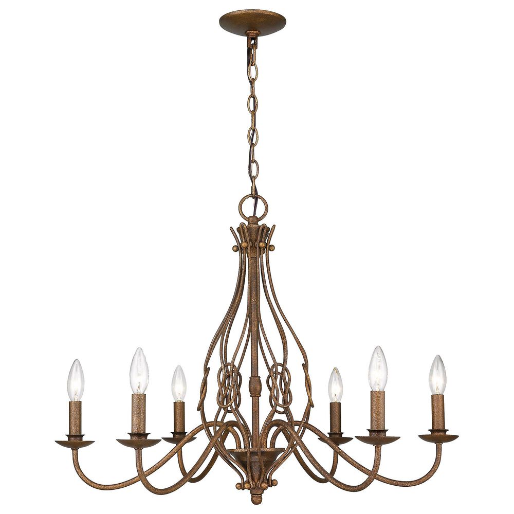Golden Lighting Antoinette 6-Light Chandelier in Burnished Chestnut, , large