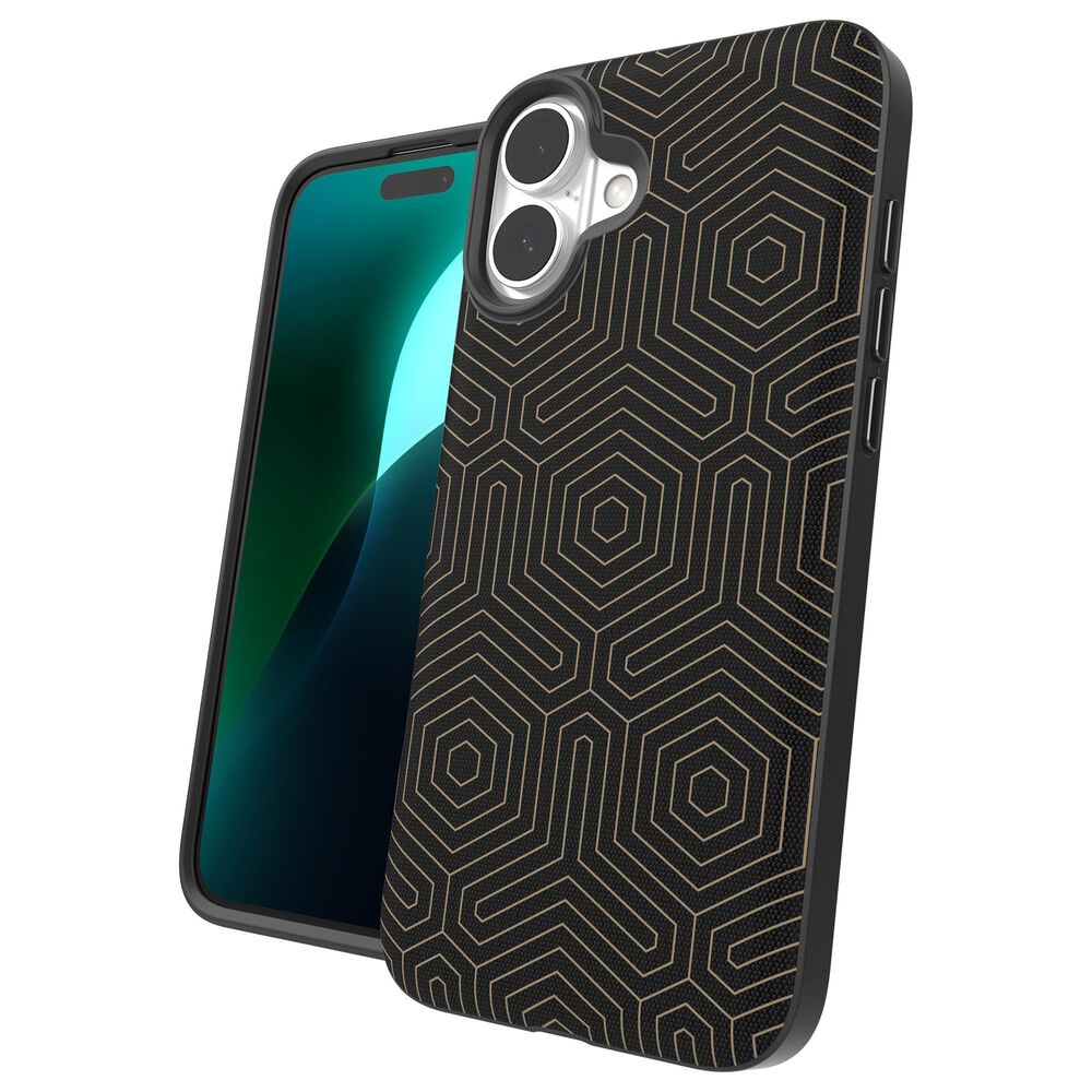 Zagg London Snap MagSafe Case for Apple iPhone 16 Plus in Black Hexagon, , large