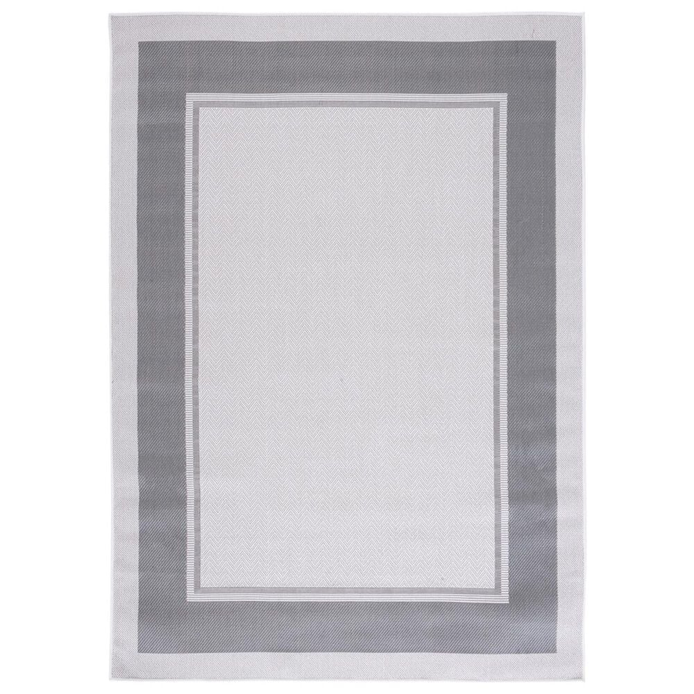 Safavieh Martha Stewart Cyprus Chevron 8" x 10" Ivory and Grey Area Rug, , large