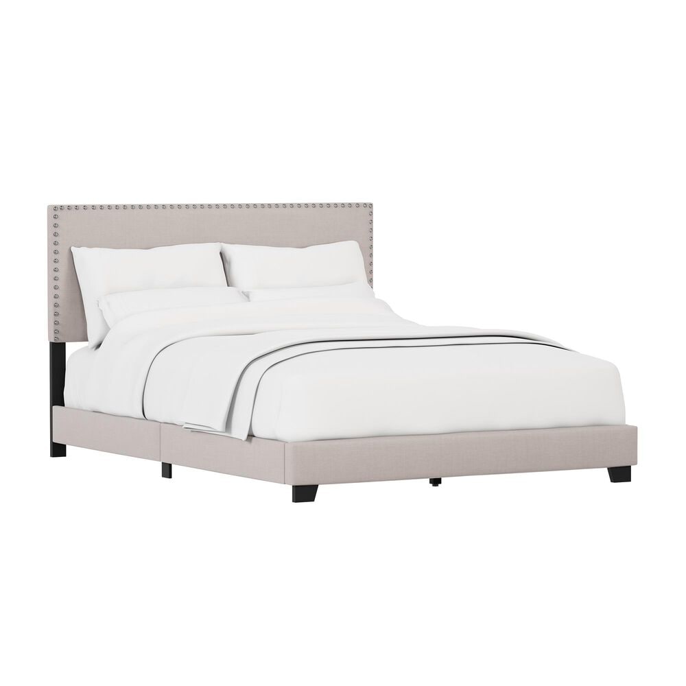 Richlands Furniture Willow Queen Upholstered Panel Bed in Gray Fog, , large