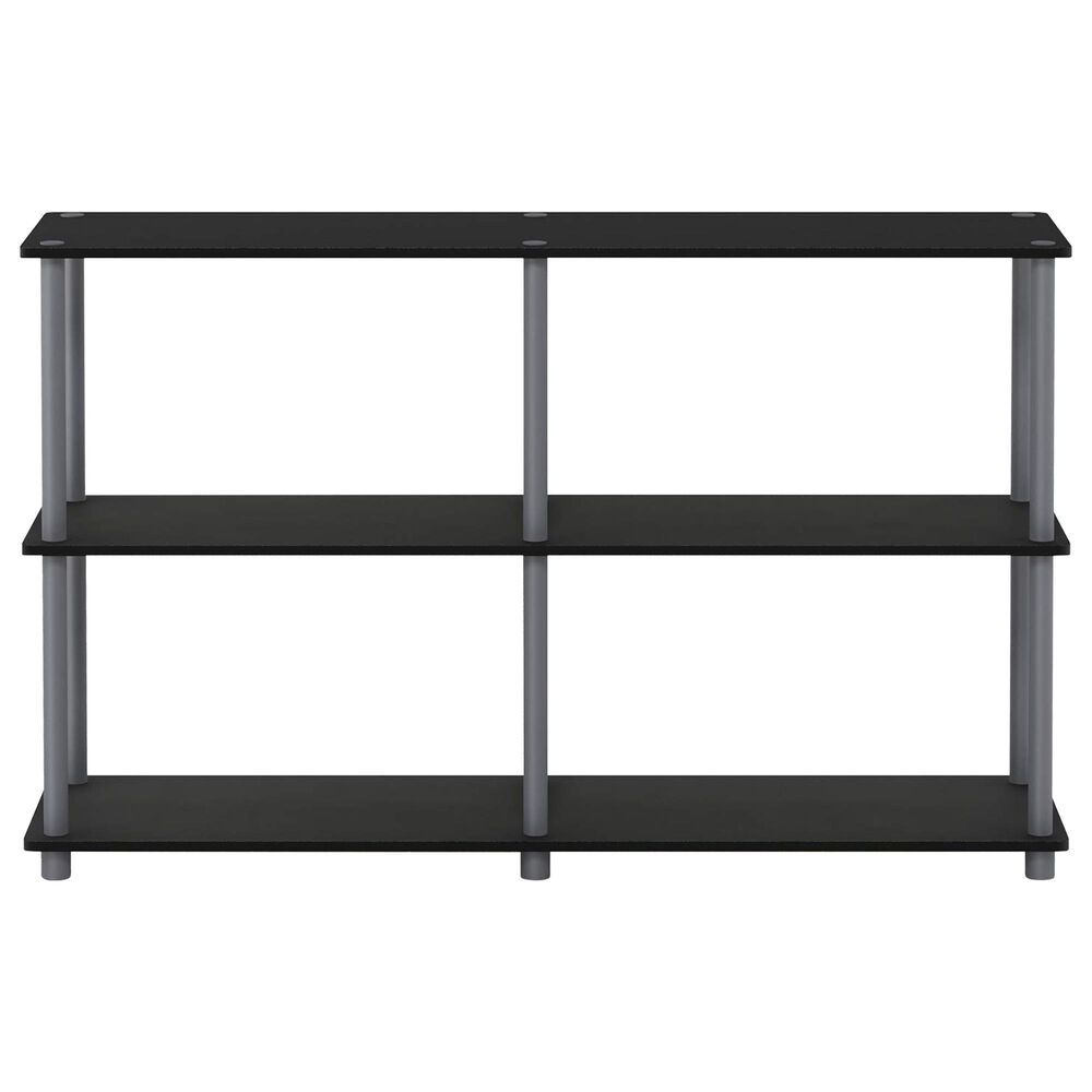 HOMLUX Turn-N-Tube 3-Tier Double Size Storage Display Rack in Black and Grey, , large