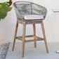 Blue River Tutti Frutti Patio Counter with Grey Cushion in Aged Teak, , large