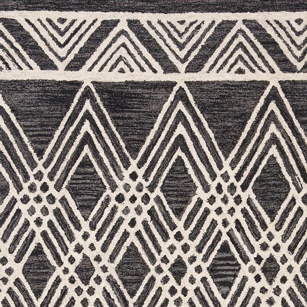 Safavieh Micro-Loop MLP155H 2&#39;3&quot; x 7&#39; Charcoal and Ivory Runner, , large