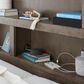 Riva Ridge Modern Loft King Bookcase Platform Bed in Greystone, , large
