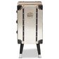 Baxton Studio Dilan 3-Drawer End Table in Antique Silver and Black, , large