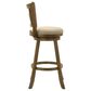 Armen Living Kodi Swivel Bar Height Stool with Light Scone Upholstery in Sepia Brown, , large