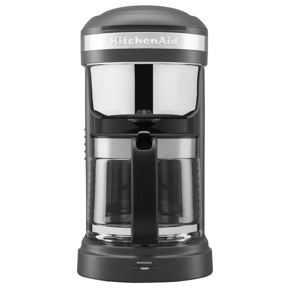 KitchenAid 12 Cup Drip Coffee Maker with Programmable Warming Plate in Matte Charcoal Grey, , large