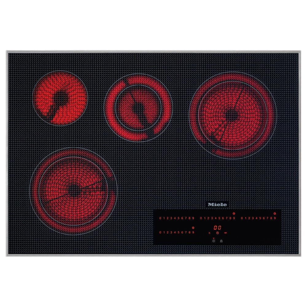 Miele 30" Electric Cooktop in Black and Stainless Steel, , large