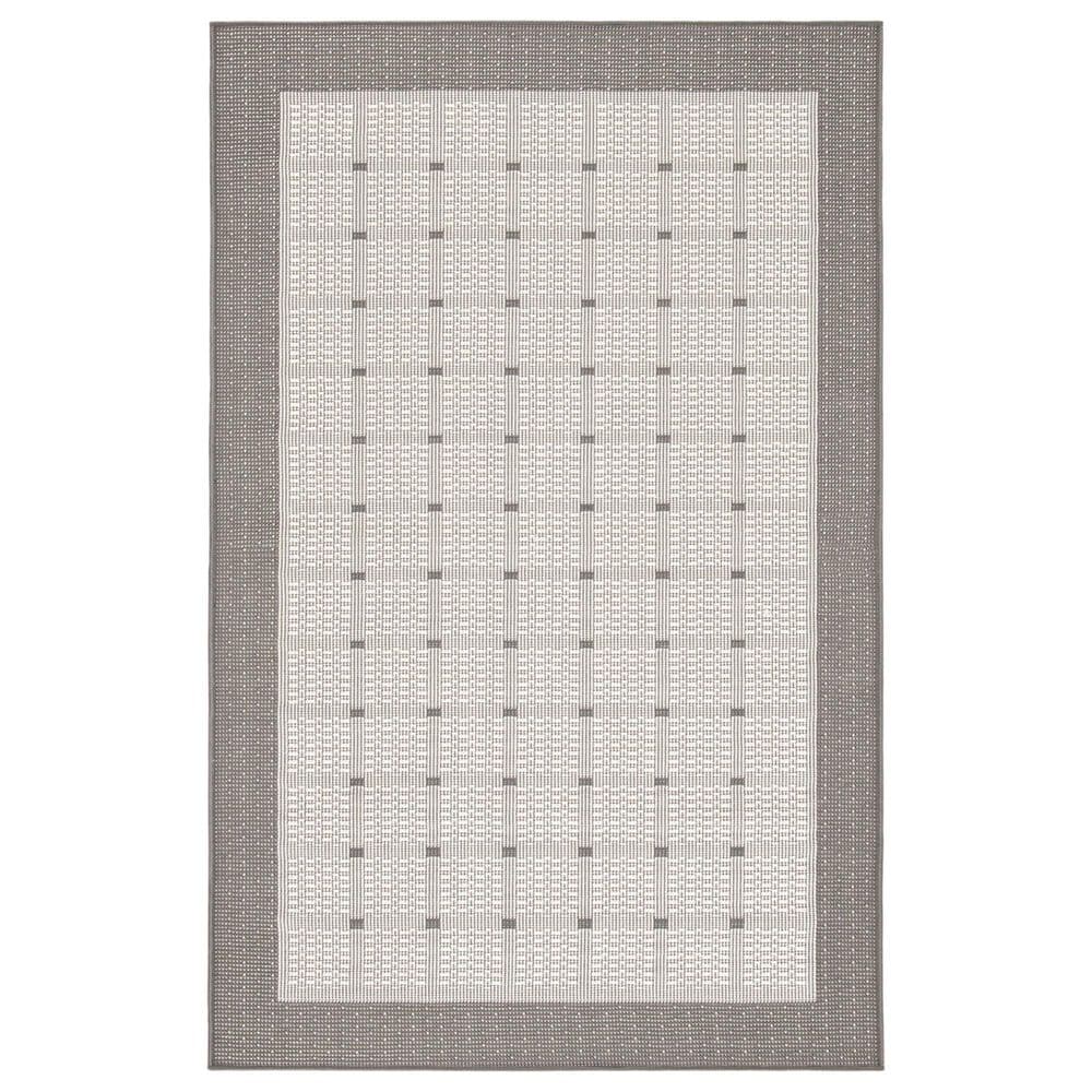 Safavieh Bermuda BMU801F 3" x 5" Grey and Ivory Indoor/Outdoor Area Performance Rug, , large