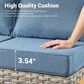 HOMLUX 11-Piece Patio Conversation Set with LED Coffee Table in Denim Blue, , large