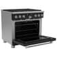 Cafe 6.2 Cu. Ft. Freestanding Natural Gas Range in Matte Black and Brushed Stainless, , large