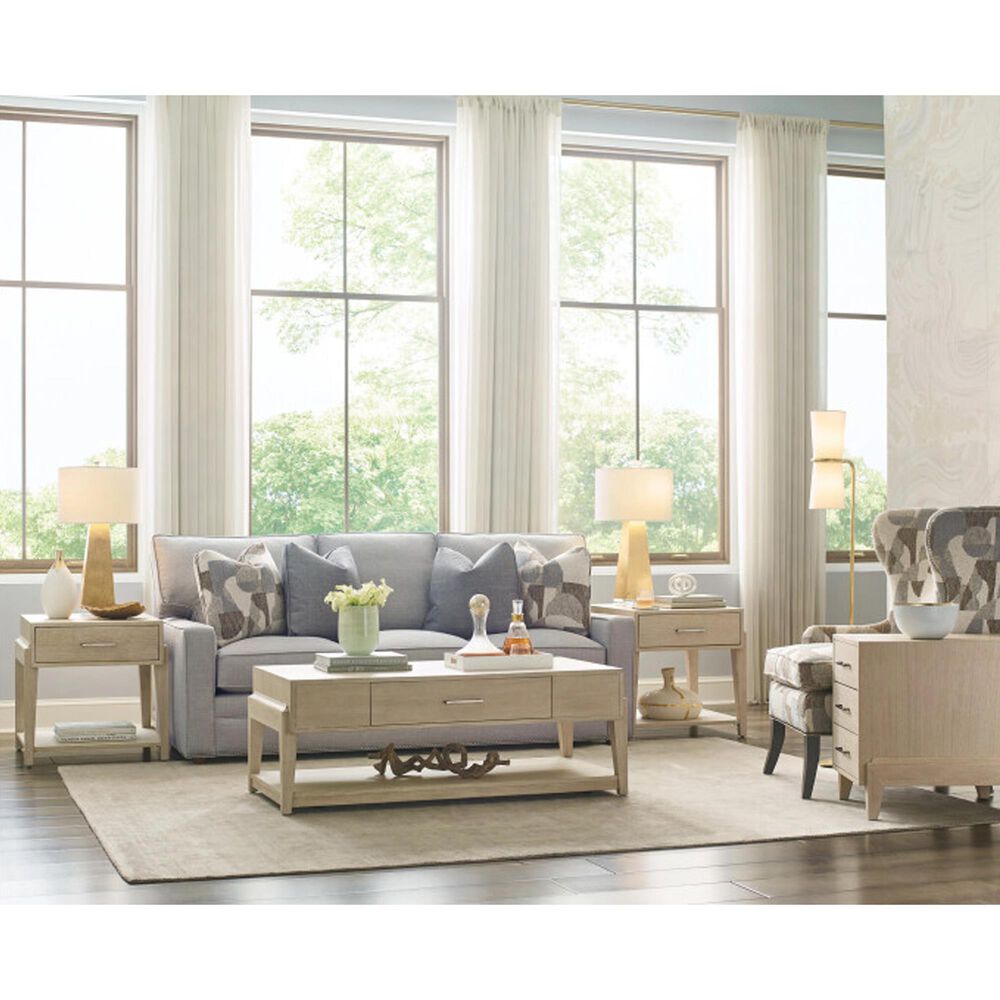 American Drew Kaplan 1-Drawer Coffee Table in White Oak, , large